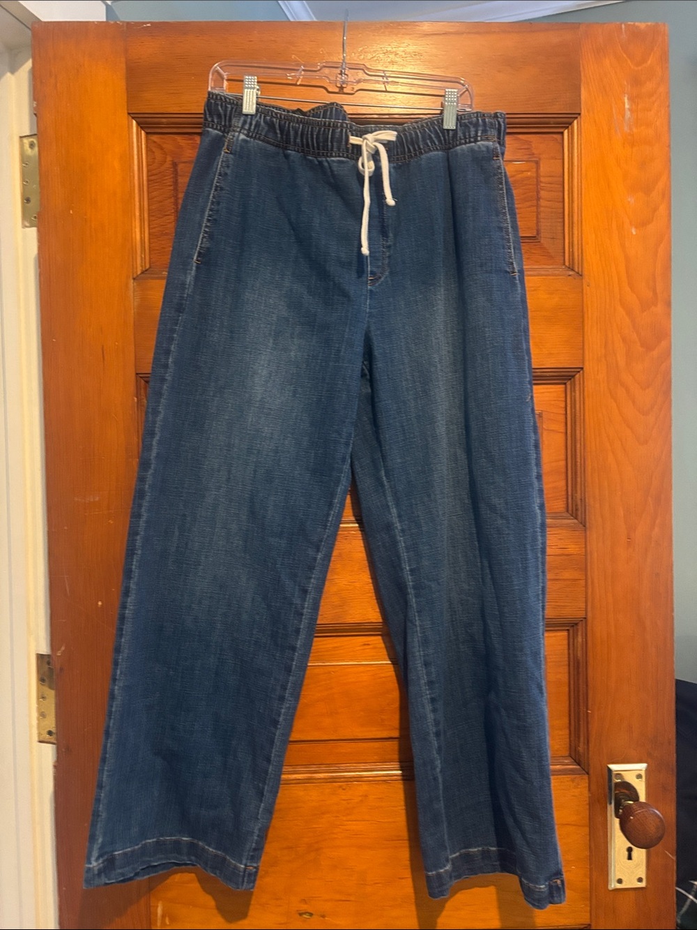 Buffalo David Bitton Women's Dark Blue Wide Leg Jeans Large
